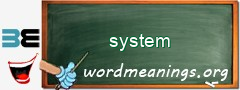 WordMeaning blackboard for system